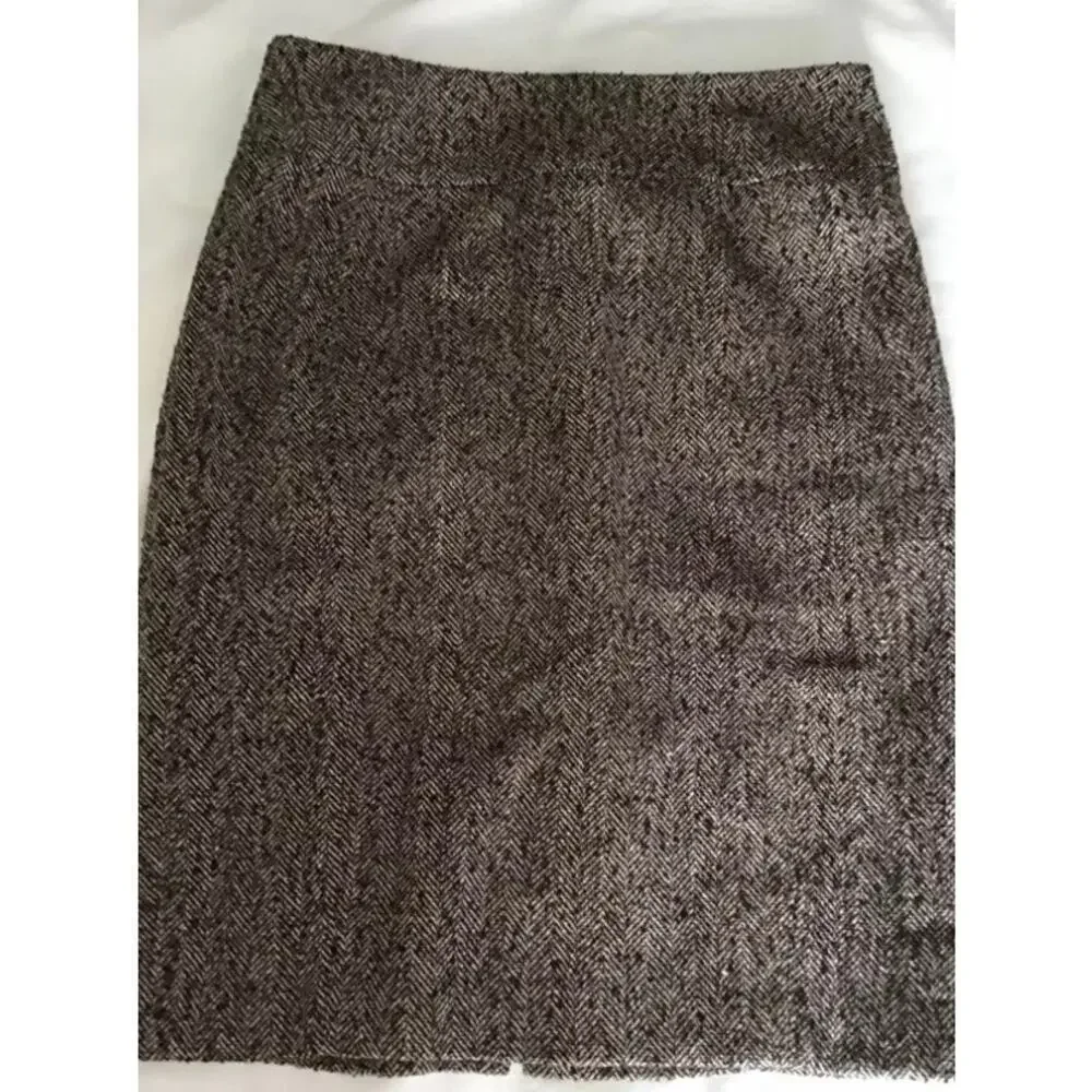 Michael Kors Size 10 brown tweed pencil skirt